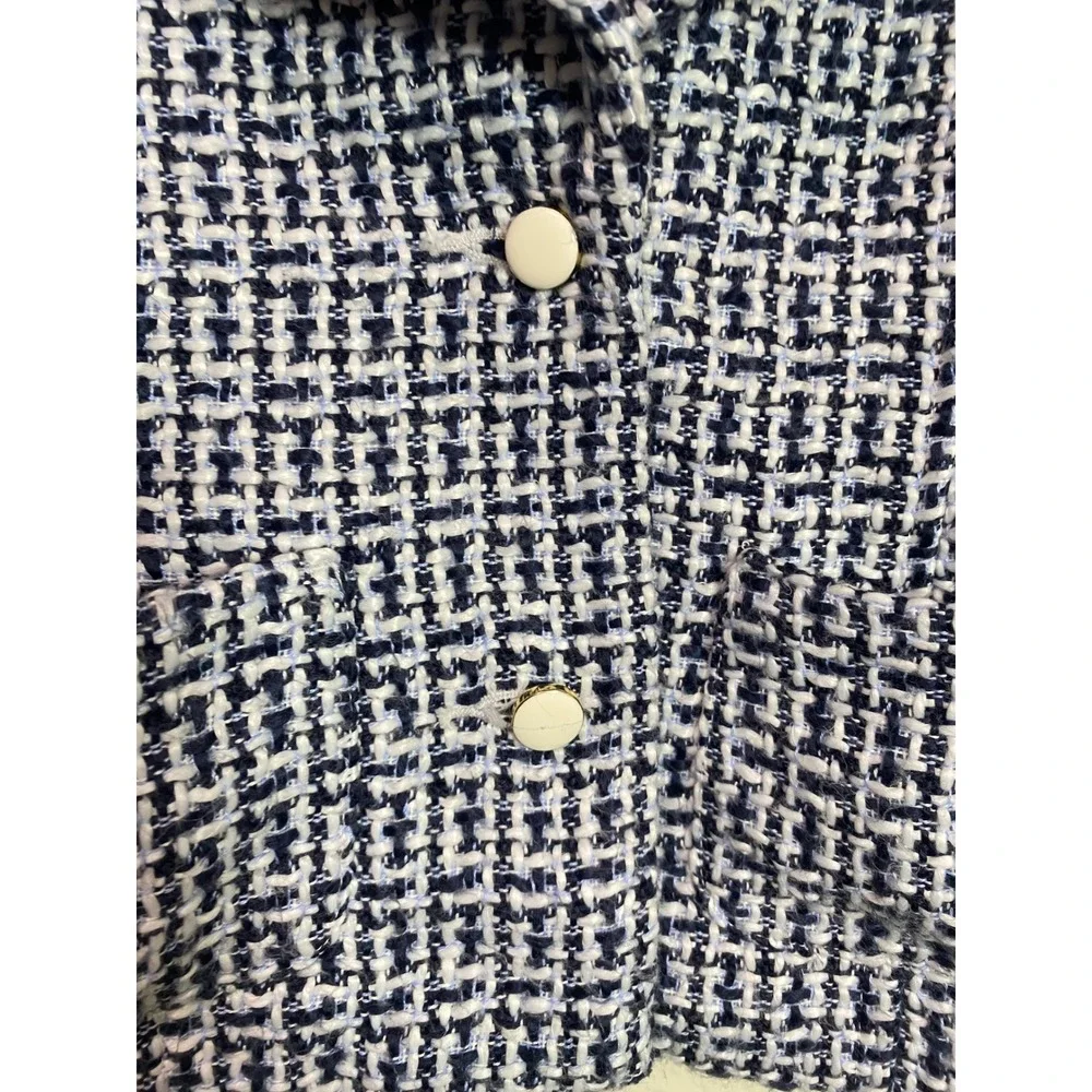 Janie and Jack Kids Navy White Tweed Dress and Matching Jacket Set Size 7 Preppy